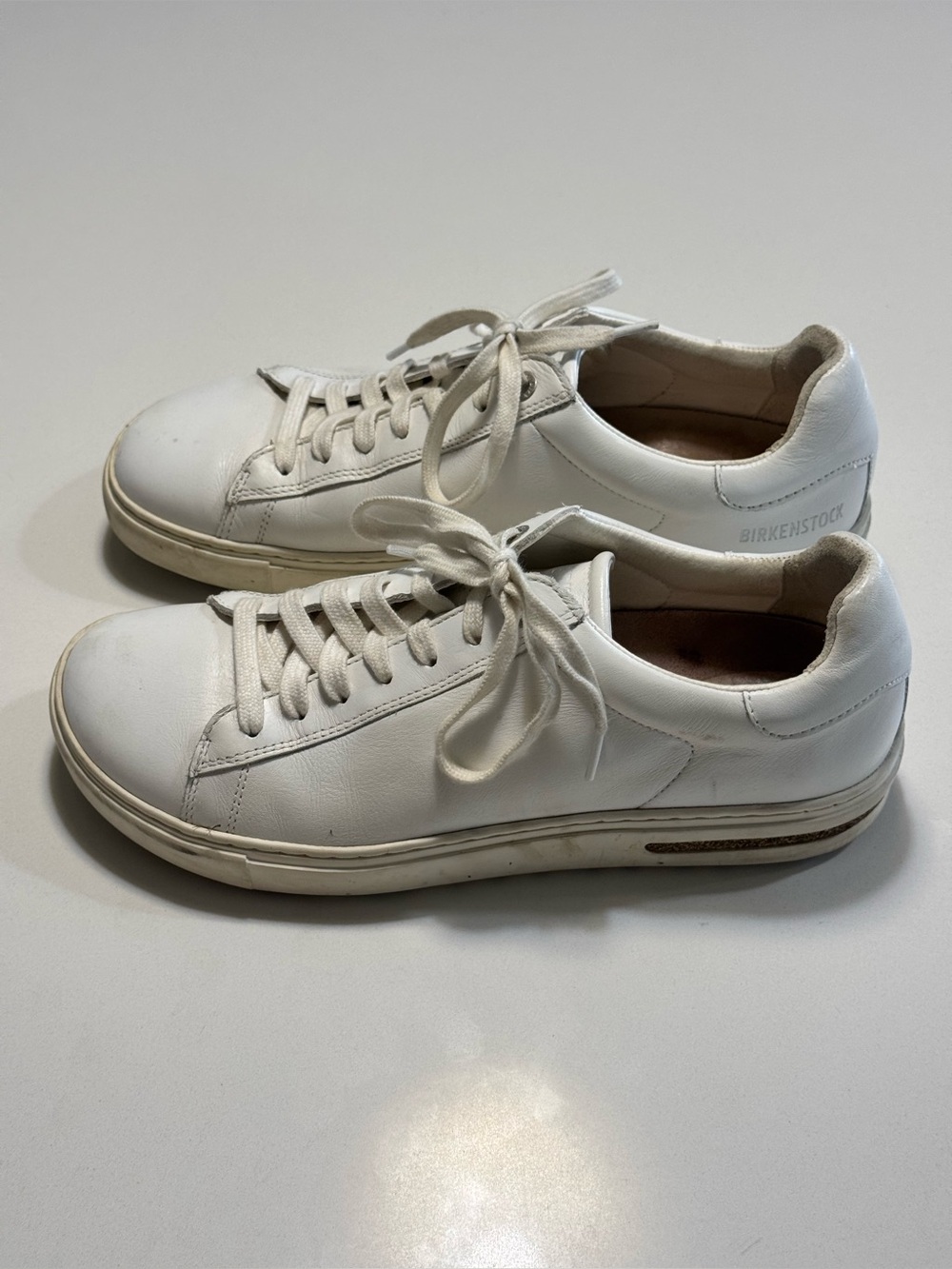 Birkenstock Bend Low Women's Size 39 US 8 Sneakers Leather White Comfort Shoes - Picture 2 of 10